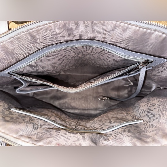 Michael Kors Jet Set Blue/Grey Leather Bag - Picture 10 of 11